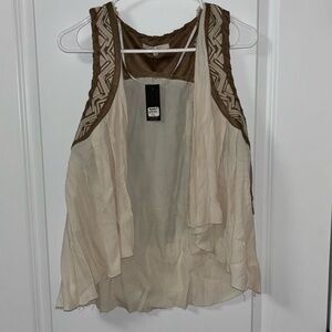 Miss Me fringe tank top coverup. Size Medium.